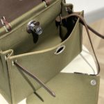 Hermes Herbag Zip Bag Dark Green Moss, Silver Toned Hardware Bag For Women, Women's Handbags, Shoulder Bags 12.2in/31cm
