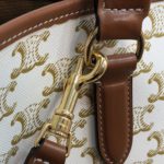 Celine Mini Horizontal Cabas In Triomphe Canvas White For Women 14in/35cm 199742BZJ.01BC