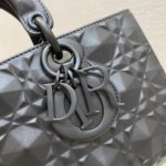Christian Dior Lady D-Joy Bag Black Cannage with Beaded Motif, For Women Women's Handbags, 26cm CD M0540SNEA_M900