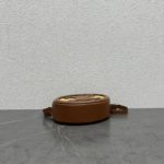 Celine Oval Bag Cuir Triomphe In Textile Natural / Tan For Women 8in/20cm 198602DU8.02NT