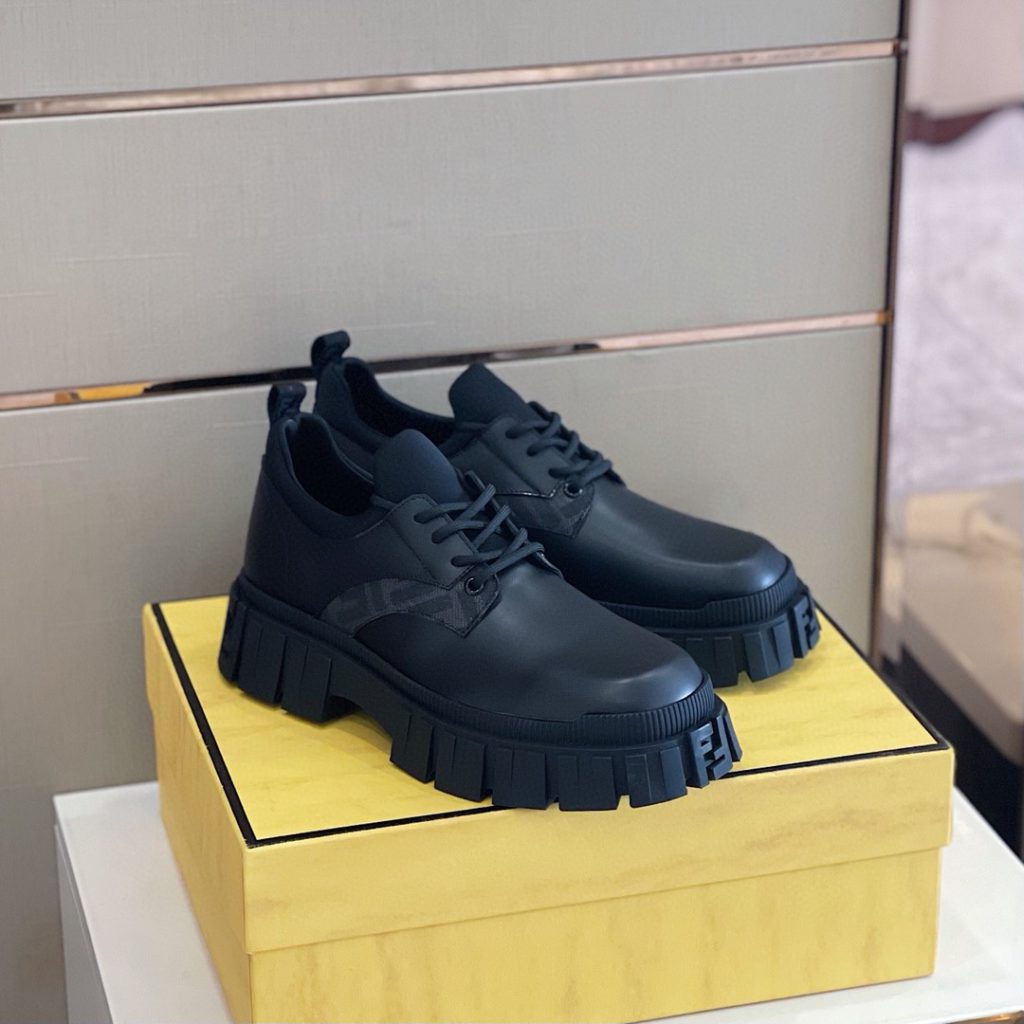 Fendi Force Lace Ups Boots Black For Men 7L1459ADMKF1DV5