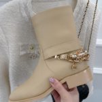 Chanel Women's Ankle Boots With Decor Beige For Women 1.5in/ 4cm