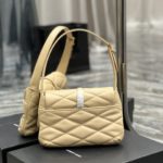 Saint Laurent Le 57 Hobo Shoulder Bag Beige For Women, Women's Bags 9.8in/25cm YSL