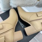 Chanel Women's High Boots With Decor Beige For Women 3.7in/ 9.5cm