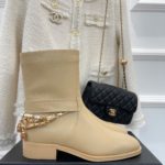 Chanel Women's Ankle Boots With Decor Beige For Women 1.5in/ 4cm