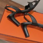 Hermes Eternite Sandal Noir For Women 2.7in/7cm H222275Z 02375