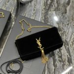 Saint Laurent Kate 99 Chain Bag With Tassel Black For Women, Women's Bags 10.2in/26cm YSL