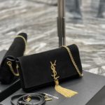 Saint Laurent Kate 99 Chain Bag With Tassel Black For Women, Women's Bags 10.2in/26cm YSL
