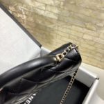 Chanel Hand-Held Oblique Cross Bag Black For Women, Women's Bags 6.7in/19cm