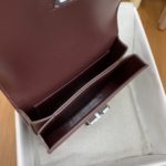 Hermes Mosaique 17 Burgundy, Silver Toned Hardware Bag For Women, Women's Handbags, Shoulder Bags 6.7in/17cm