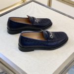 Christian Dior Loafer With Horsebit Dark Blue For Men CD