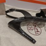 Hermes Ella Sandal Noir For Women 4.1in/10.5cm H221241Z 02360