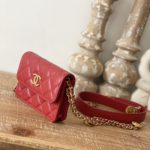 Chanel Clutch With Chain Red For Women, Women's Bags 4.8in/12.3cm
