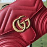 Gucci GG Marmont Mini Top Handle Bag Red For Women, Women's Bags 8.3in/21cm GG ‎