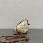 Celine Mini Triangle In Triomphe Canvas With Celine Print White For Women 8in/21cm 