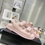 Chanel Women's Sandals With Chanel Logo Pink For Women