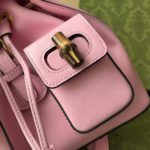 Gucci Bamboo Small Backpack Pink For Women, Women's Bags 8.6in/22cm GG ‎‎702101 UZY0T 5814