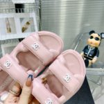 Chanel Women's Sandals With Chanel Logo Pink For Women