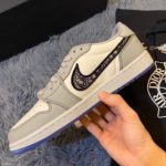 Dior x Air Jordan 1 Low-Top Grey and White Sneaker For Women, Women's Shoes
