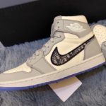 Nike Dior x Air Jordan 1 High OG Wolf Grey/Sail/Photon Dust/White For Women, Women's Shoes