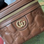Gucci Quilted GG Mini Handbag Brown For Women, Women's Bags 6.3in/16cm GG 723770 UM8IG 2546