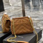 Saint Laurent College Medium Shoulder Bag Brown For Women, Women's Bags 9.4in/24cm YSL