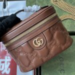 Gucci Quilted GG Mini Handbag Brown For Women, Women's Bags 6.3in/16cm GG 723770 UM8IG 2546