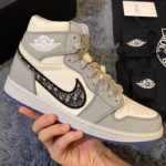 Nike Dior x Air Jordan 1 High OG Wolf Grey/Sail/Photon Dust/White For Men, Men's Shoes