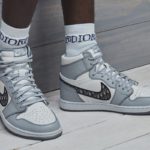 Nike Dior x Air Jordan 1 High OG Wolf Grey/Sail/Photon Dust/White For Men, Men's Shoes