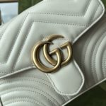 Gucci GG Marmont Mini Top Handle Bag White For Women, Women's Bags 8.3in/21cm GG ‎547260 DTDIT 9022