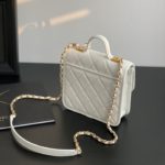 Chanel Small Flap Bag With Top Handle White For Women, Women's Bags 8.1in/20.5cm
