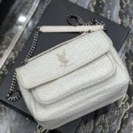 Saint Laurent Niki Medium Chain Bag White For Women, Women's Bags 11in/28cm YSL