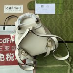 Gucci Bamboo Small Backpack White For Women, Women's Bags 8.6in/22cm GG ‎‎702101 UZY0T 9022