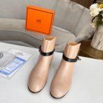 Hermes Frenchie 50 Ankle Boot Beige For Women