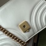 Gucci GG Marmont Mini Top Handle Bag White For Women, Women's Bags 8.3in/21cm GG ‎547260 DTDIT 9022