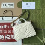 Gucci GG Marmont Mini Top Handle Bag White For Women, Women's Bags 8.3in/21cm GG ‎547260 DTDIT 9022