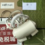 Gucci Bamboo Small Backpack White For Women, Women's Bags 8.6in/22cm GG ‎‎702101 UZY0T 9022