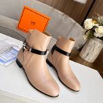 Hermes Frenchie 50 Ankle Boot Beige For Women