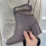 Chanel Women's Lace-Up With Chain Light Violet For Women 3.7in/9.5cm