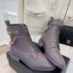 Chanel Women's Lace-Up With Chain Light Violet For Women 1.5in/4cm