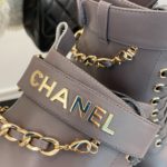 Chanel Women's Lace-Up With Chain Light Violet For Women 3.7in/9.5cm