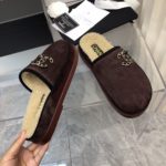 Chanel Women's Mules With Opens Heels Burgundy For Women G38648 Y56034 K4742