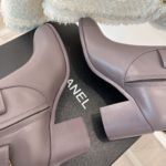 Chanel Women's High Boots With Chain Light Violet For Women 3.7in/ 9.5cm