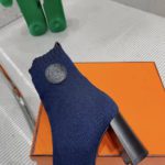 Hermes Volver 90 Ankle Boot Blue For Women 3.5in/9cm H192035Z O5405
