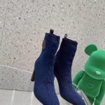Hermes Volver 90 Ankle Boot Blue For Women 3.5in/9cm H192035Z O5405