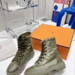 Hermes Fresh Ankle Boot Kaki For Women 1.8in/4.5cm H222052Z K1375