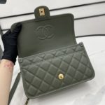 Chanel AS3653 22K Bag Dark Green For Women, Women's Bags 9.8in/25cm