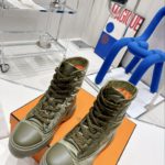 Hermes Fresh Ankle Boot Kaki For Women 1.8in/4.5cm H222052Z K1375