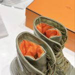 Hermes Fresh Ankle Boot Kaki For Women 1.8in/4.5cm H222052Z K1375