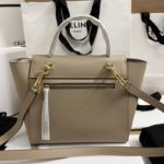 Celine Nano Micro Belt Bag In Grained Material Light Taupe For Women 9.5in/24cm